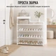 Полиця для взуття Multifunctional Storage Shoe Rack 5 полиць Білий - зображення 7