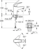 Смеситель для умывальника GROHE Swift 24318001 с донным клапаном хром - Уцінка - изображение 3