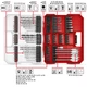 Zestaw bitów Einhell XL‑Case 95 szt (49108788) - obraz 3
