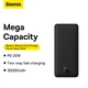 Внешний портативный аккумулятор Baseus Airpow Fast Charge 30000mAh Black 20W (PPQD090101) - изображение 1