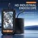 Ендоскоп професійний P380 з екраном 4.3" Full HD 1080P кабель 5 м камера 8 мм з LED-підсвіткою чорний - зображення 2