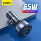 Мощная и быстрая зарядка 65W Baseus Particular Digital Display QC+PPS 1xUSB + 1xType-C CCKX-C0A с дисплеем - изображение 1