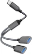 Переходник USB-C на 2 USB-A для зарядки и передачи данных - изображение 1