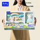 Подарочный набор для новорожденного Auby: практичные игрушки для малыша, подвесная погремушка для кроватки, прорезыватель, милый зайчик, плед для объятий, кукла, подарок в честь полнолуния. - изображение 10