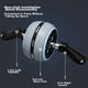 Колесо PROIRON Puli'ai Ab Wheel для пресса, серо-красное - изображение 11
