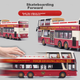Chiyu Toys, двухэтажный экскурсионный автобус из Гонконга, реалистичная модель автомобиля из сплава, подарок для детей - изображение 10