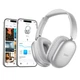 Бездротові Bluetooth навушники HOCO W73 Graceful headphones App BT 6.0 Silver - зображення 4