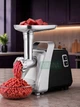 Мясорубка электрическая 2500Вт с овощерезкой для шинковки и терки, реверсом, насадками для колбас и кеббе, электромясорубка для кухни - изображение 8