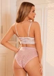 Нежные женские кружевные трусики слипы с высокой посадкой Wonderful Comfort (2087-50-01) Пудровый 50 FINETOO (XXL) - изображение 5