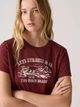Футболка хлопковая женская Levi`s 115864146 XL Бордовая (1161533205) - изображение 4
