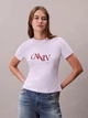 Футболка хлопковая женская Calvin Klein 47F808G(Island Lilac) M Лиловая (198629936722) - изображение 4