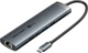 Док-станція 8-in-1 Vention USB3.2 Type-C -> HDMI 4K60Hz/USB 3.0/USB2.0/RJ45/SD/TF/PD 100W (TGUHB) - зображення 1