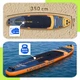 Надувна SUP дошка для плавання paddleboard 350 см GoPro set - изображение 3