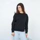 Світшот жіночий трикотаж чорний, L;XL - изображение 2