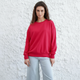 Світшот жіночий трикотаж малиновий, L;XL - изображение 3