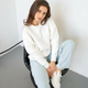 Світшот жіночий трикотаж молочний, L;XL - изображение 1