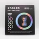 Кольцевая светодиодная лампа 36 см Led RGB для селфи - изображение 9