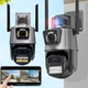 Уличная WiFi камера видеонаблюдения 6MP поворотная с двойным объективом и сиреной для защиты дома - изображение 1