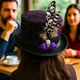 Цилиндр фиолетовый текстиль с паутиной для хеллоуина универсальный аксессуар - зображення 5
