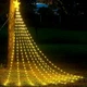 Гірлянда Штора із зіркою від сонячної батареї, 2 м, 190 LED, Теплий білий - зображення 2