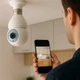 Панорамная IP камера 360 градусов с Wi-Fi и ночным видением E27 белая для видеонаблюдения D1 - изображение 2