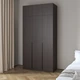 Шкаф трехдверный с антресолью, штангой и полками 1200x2400x500 мм венге темный (hm-63-64-vg) - изображение 1