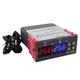 Цифровой терморегулятор STC-3008 двухканальный 220V 10A с датчиками (2337) - изображение 1