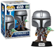Фигурка Funko Pop Фанко Поп Мандалорец и Грогу Mandalorian with Grogu 10 см FP SW M 818 - изображение 1