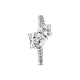 Серебряное кольцо Pandora «Два сердца» Серебряное кольцо Пандора Сердечка Паве 191198C01 - изображение 4