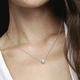 Серебряное колье Pandora «Искренние чувства» серебряное ожерелье Пандора Белое сердце 398425C01 - изображение 3