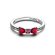 Серебряное кольцо Pandora «Бант Белоснежки» Серебряное кольцо Пандора Красный бантик Белоснежка 193652C01 16 мм - изображение 2