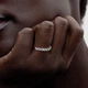 Серебряное кольцо Pandora «Половина вечности» Серебряное кольцо Пандора с камешками Паве 16 мм 17.2 мм - изображение 3