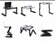 Складной столик для ноутбук Laptop table T8, трансформер с USB-охлаждением и подставкой для мышки - изображение 6