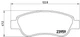 Комплект гальмівних колодок BREMBO P61081 Citroen C1; Peugeot 108, 107 435326, 425328, 425327 - изображение 1