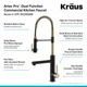 Змішувач для кухні одноважільний з гнучким виливом KRAUS Artec Pro™ чорний латунь KPF-1603BGMB - зображення 7