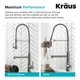 Змішувач для кухні одноважільний з гнучким виливом KRAUS Artec Pro™ чорний латунь KPF-1603BGMB - зображення 8