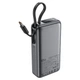 Повербанк ACEFAST M7 10000 mAh 30W со встроенным USB-C кабелем, черный - изображение 1