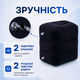 Портативная надувная подушка для путешествий, подставка для ног, 3 уровня высоты, для самолета, автобуса, чёрный цвет - изображение 4