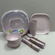 Набор для пикника 6 персон 38 предметов PREMIUM Ucsan Plastik M-751 розовый - изображение 1