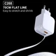 Мережевий зарядний пристрій WUW-C268 12W fast charger USB A +retractable 70cm type c Cable - зображення 6
