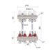 Коллектор латунный с расходомерами и евроконусами Thermo Alliance Standart 1" на 4 выхода TAS235W4E - изображение 2