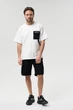 Летний мужской костюм карго URBAN CARGO SET Хлопок (Футболка и шорты) черный - изображение 1
