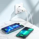 Сетевий зарядний пристрій Hoco C102A біле 4 USB QC 18W - зображення 2