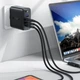 Сетевое зарядное устройство Acefast A37 черное 100W USB/3 Type-C QC PD + кабель Type-C to Type-C - изображение 2