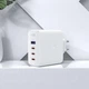 Сетевое зарядное устройство Acefast A37 белое 100W USB/3 Type-C QC PD + кабель Type-C to Type-C - изображение 2