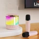 Портативная Bluetooth колонка K19, беспроводная акустика с микрофоном для караоке, мини модель с подсветкой RGB - изображение 9