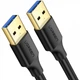 Кабель Ugreen US128 USB-A 3.0 to USB-A (0.5m) Black (10369) - зображення 1