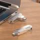 USB флеш накопитель Hoco UD10 16GB 2 в 1 USB 3.0 Type-C металлический silver (UD10) - изображение 3