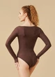 Боді розігрівочне RENE з довгим рукавом rayon rib knit, mocco, L - изображение 2