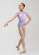 Купальник з коротким рукавом реглан KATIE мікрополіамід+сітка флок, lilac, 146см - изображение 2